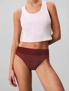 Bikini Briefs - Microfibre Lace, Fall Berry, hi-res