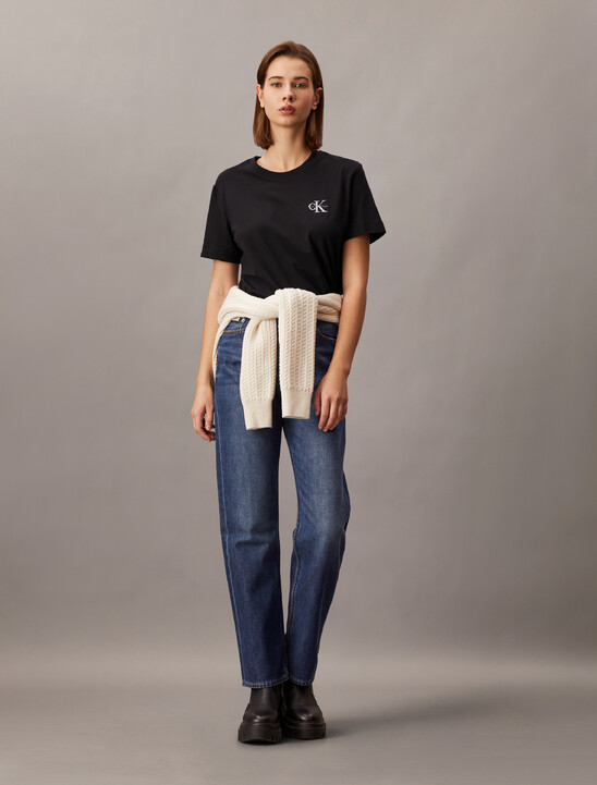 Core Essentials Monogram 刺繡 T 恤