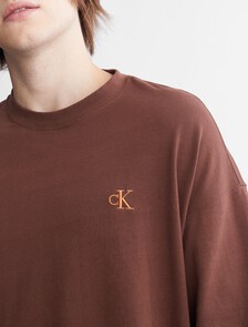 Connected Layers Contrast Sleeve Tee, Dark Chestnut, hi-res