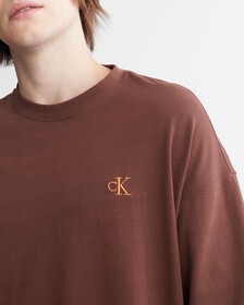 Connected Layers Contrast Sleeve Tee, Dark Chestnut, hi-res