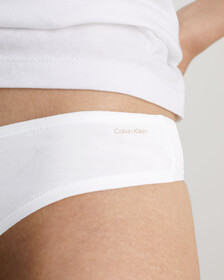 Ideal Cotton Low Rise Thong, WHITE, hi-res