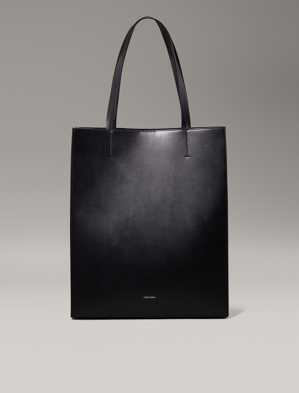 CK Paper Bag Leather Tote, Black Beauty, hi-res