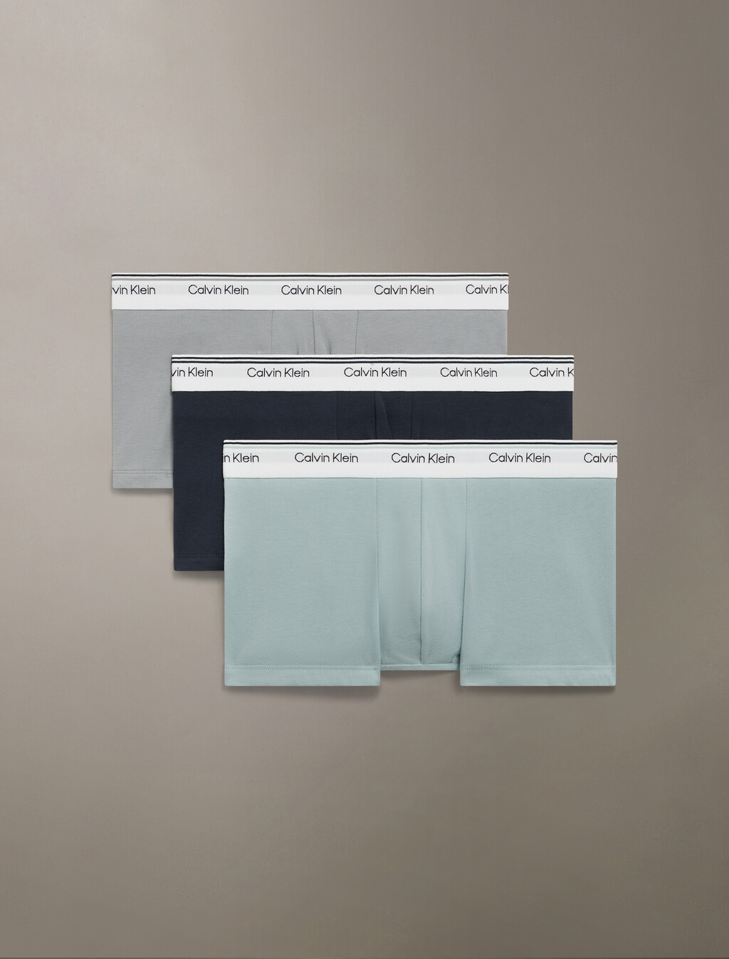 棉質彈性低腰平口內褲 3 件組, Wolf Grey/Blue Shadow/Sterling Blue, hi-res