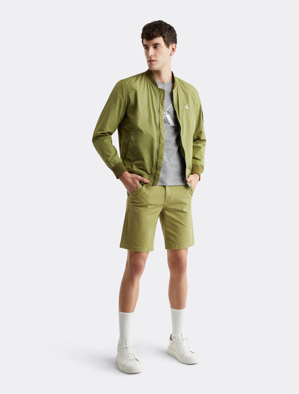 Straight Chino Shorts, DARK JUNIPER, hi-res
