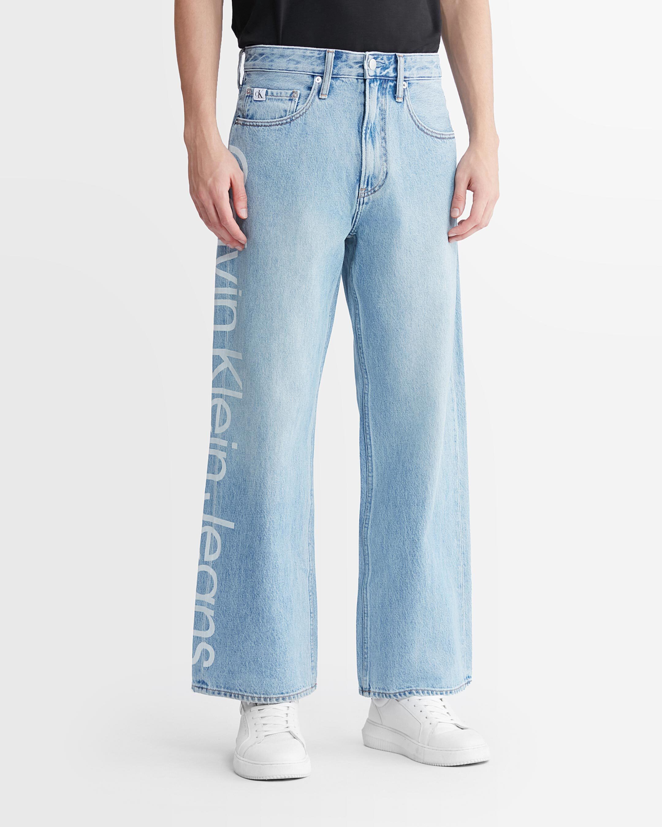 90S Loose Knockout Logo Jeans