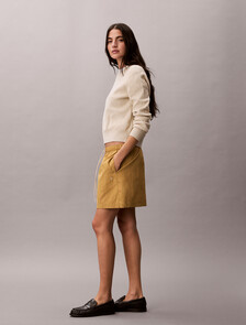 Soft Nylon Mini Skirt, Antelope, hi-res