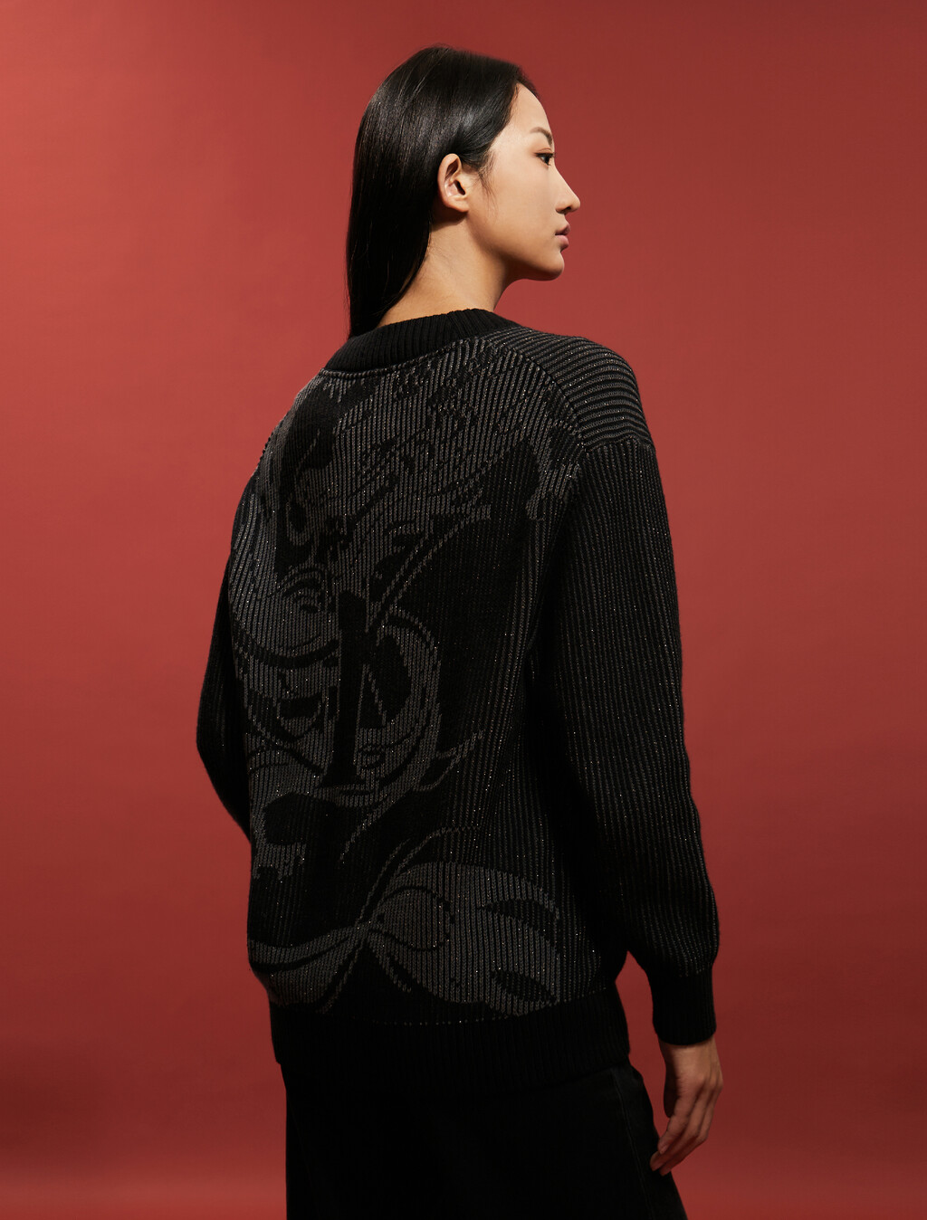 龍年 Monogram 開襟外套, Ck Black, hi-res