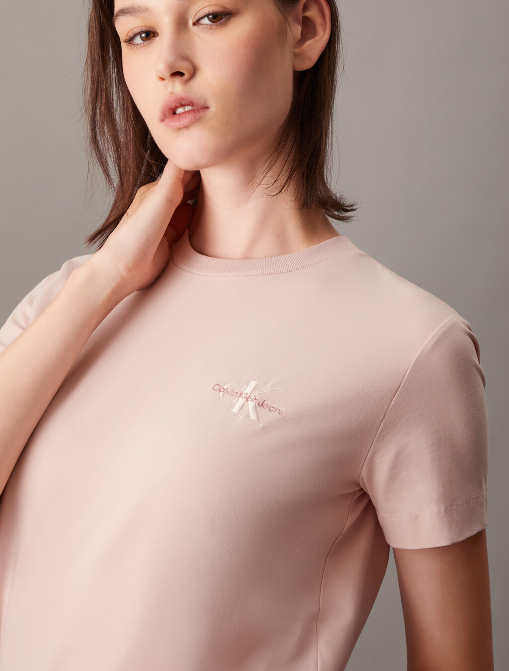 基本款 Monogram 刺繡 T 裇, Peach Whip, hi-res