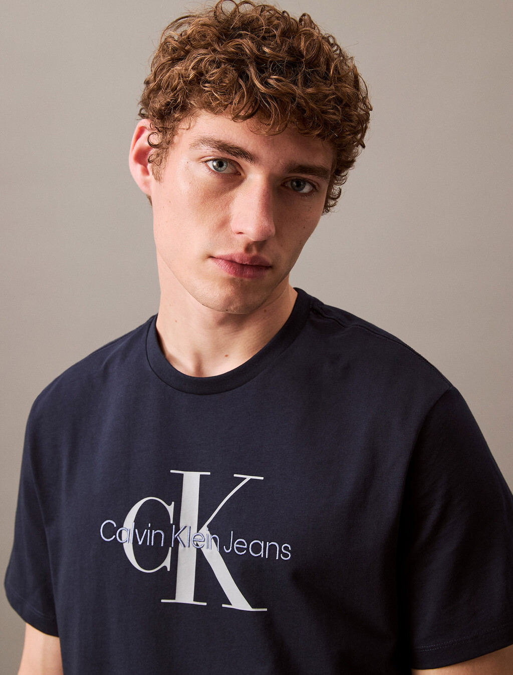 Monogram Logo Graphic Classic Crewneck T-Shirt, Dark Sapphire, hi-res