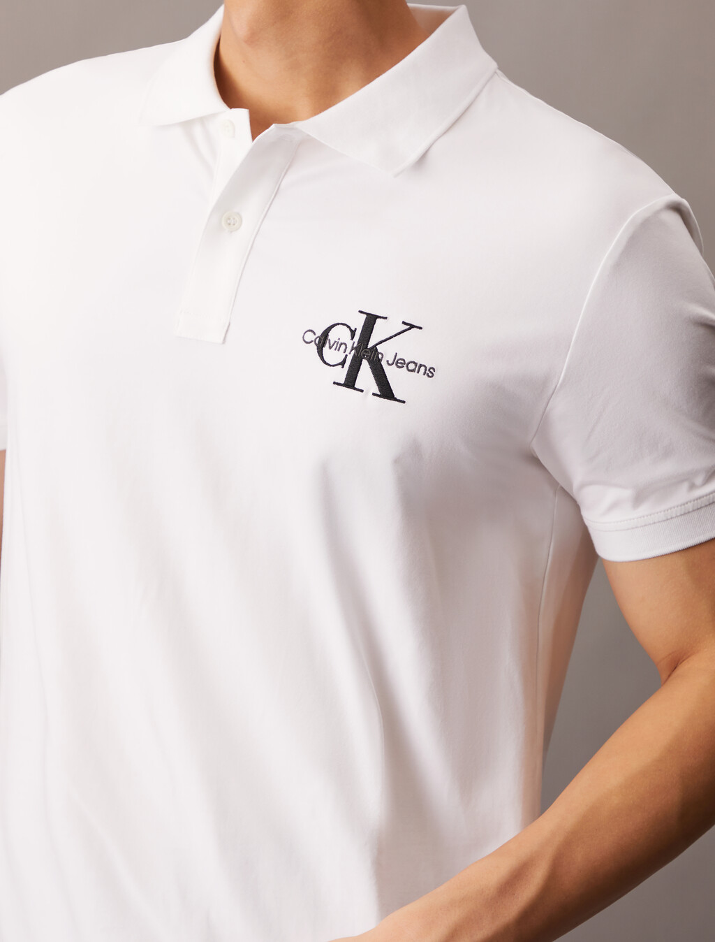 Monogram 標誌 Polo 衫, Bright White, hi-res