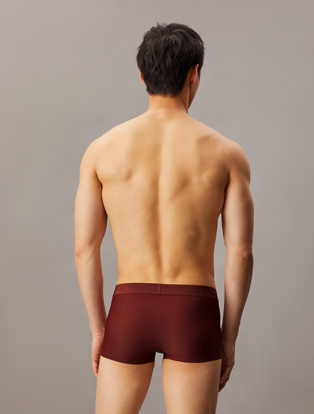 CK Black Low Rise Trunks, RUBY WINE, hi-res