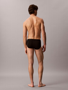 CK Black Microfiber Stretch Hip Brief, Black, hi-res