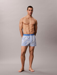 CK X Cotton Monogram Slim Boxer, 21072 Harp Stripe+Plein Air, hi-res
