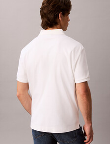 Mercerized Double Knit Cotton Polo, Bright White, hi-res