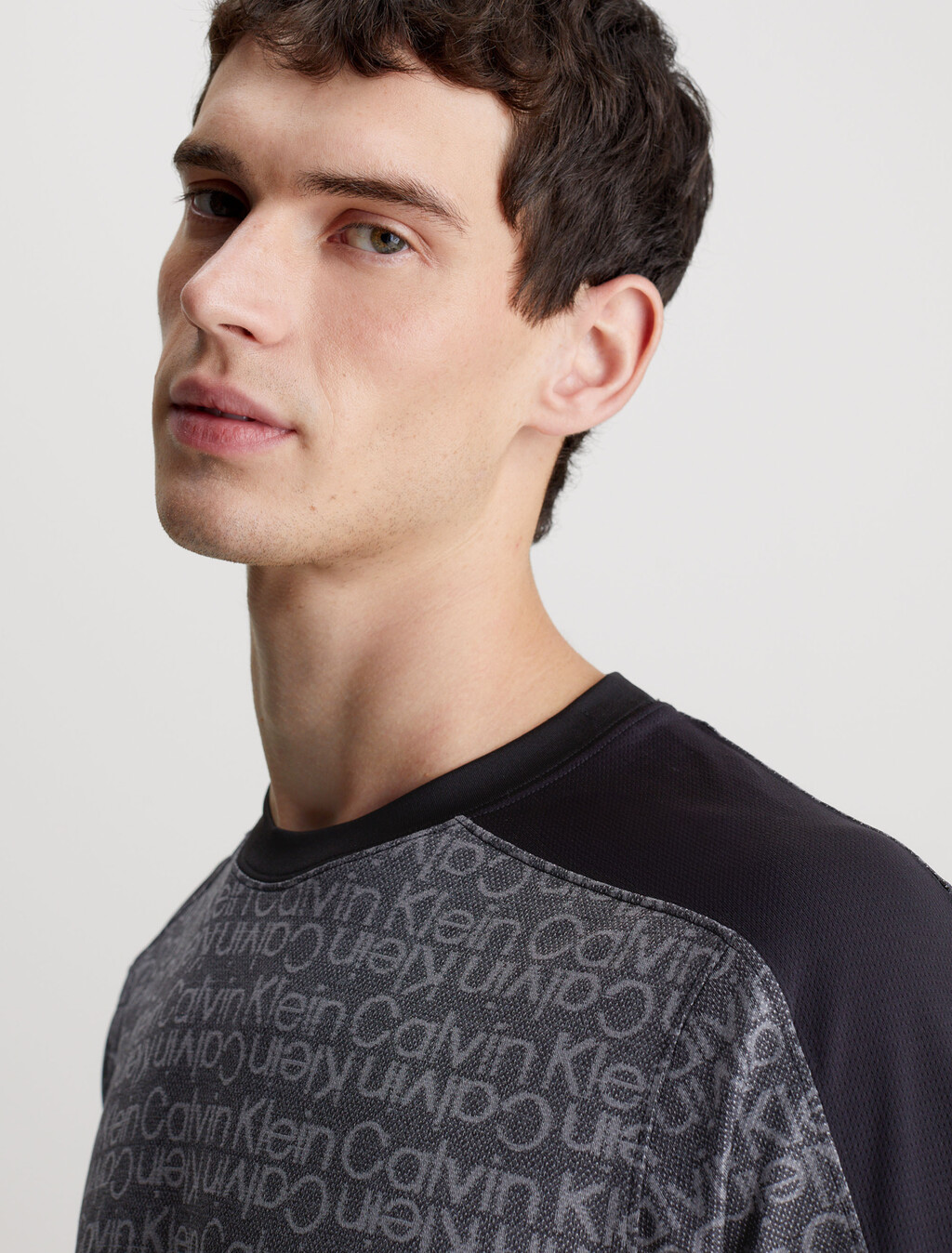 Logo Mesh Gym T-shirt, BLACK BEAUTY, hi-res