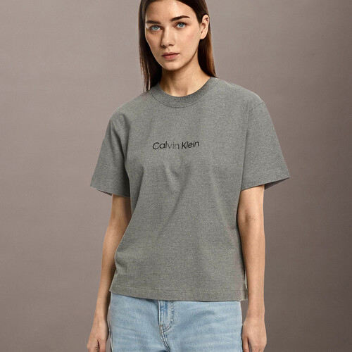 Calvin Klein Hero Modern 方形剪裁 T 恤 Med Gray Heather