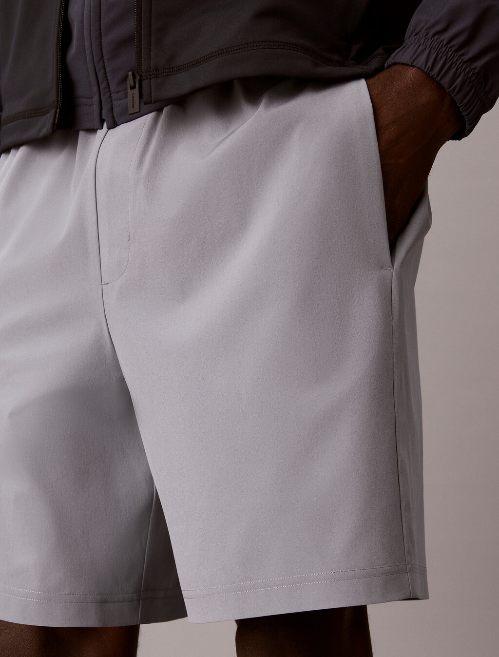 Water-Repellent Performance Gym Shorts, Grey Thunder, hi-res