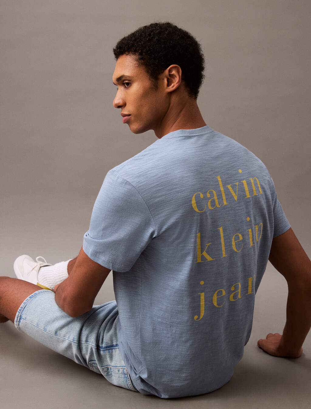 標誌 T 恤, Faded Denim, hi-res