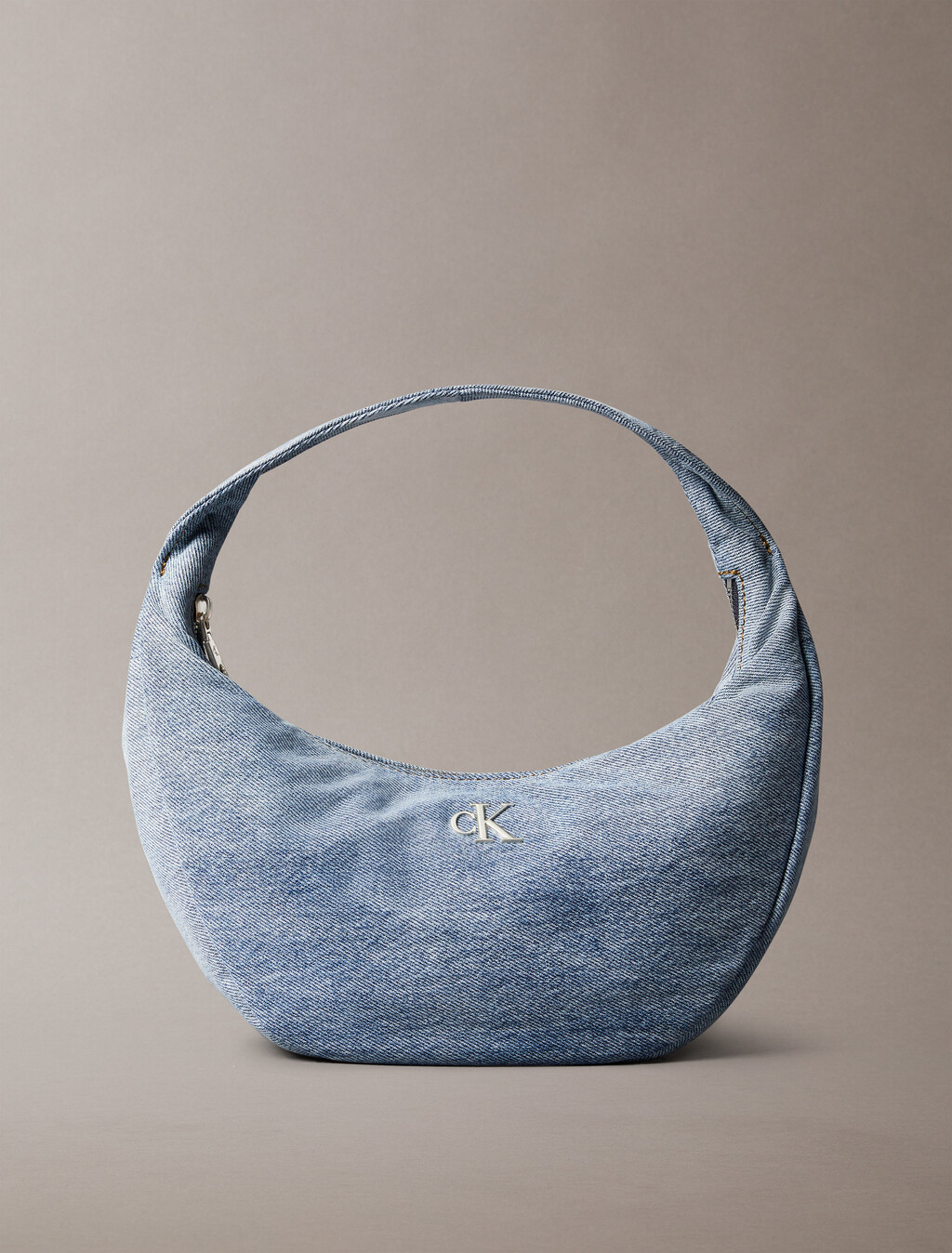 Monogram 牛仔布半月型單肩包, Denim, hi-res