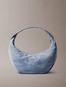 Monogram 牛仔布半月型單肩包, Denim, hi-res