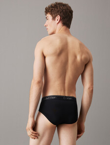 超細纖維彈性三角內褲 3 件組, 3 Black, hi-res