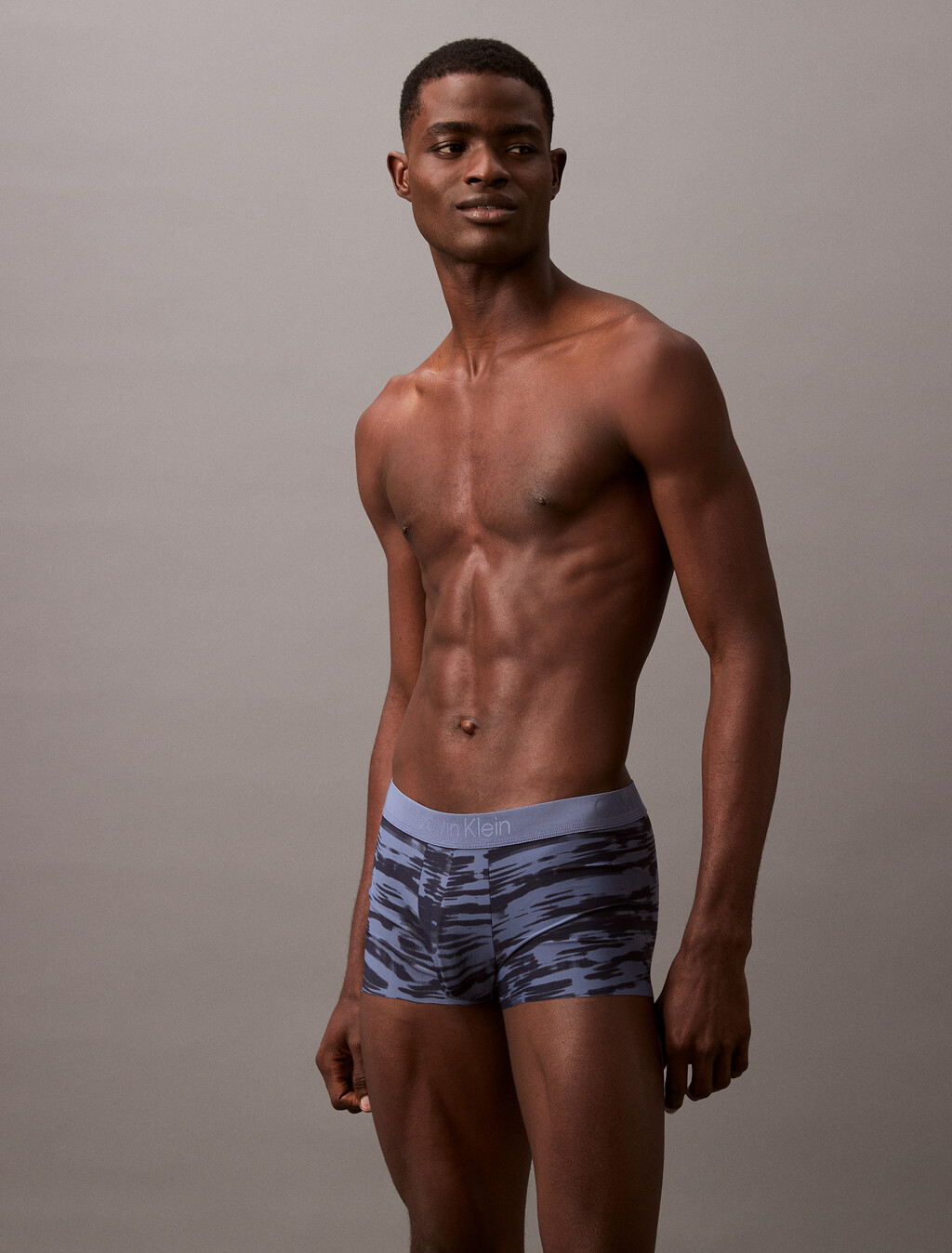 CK Black Print Low Rise Trunk, 18324 STREAKED PRINT+BANK BLUE, hi-res