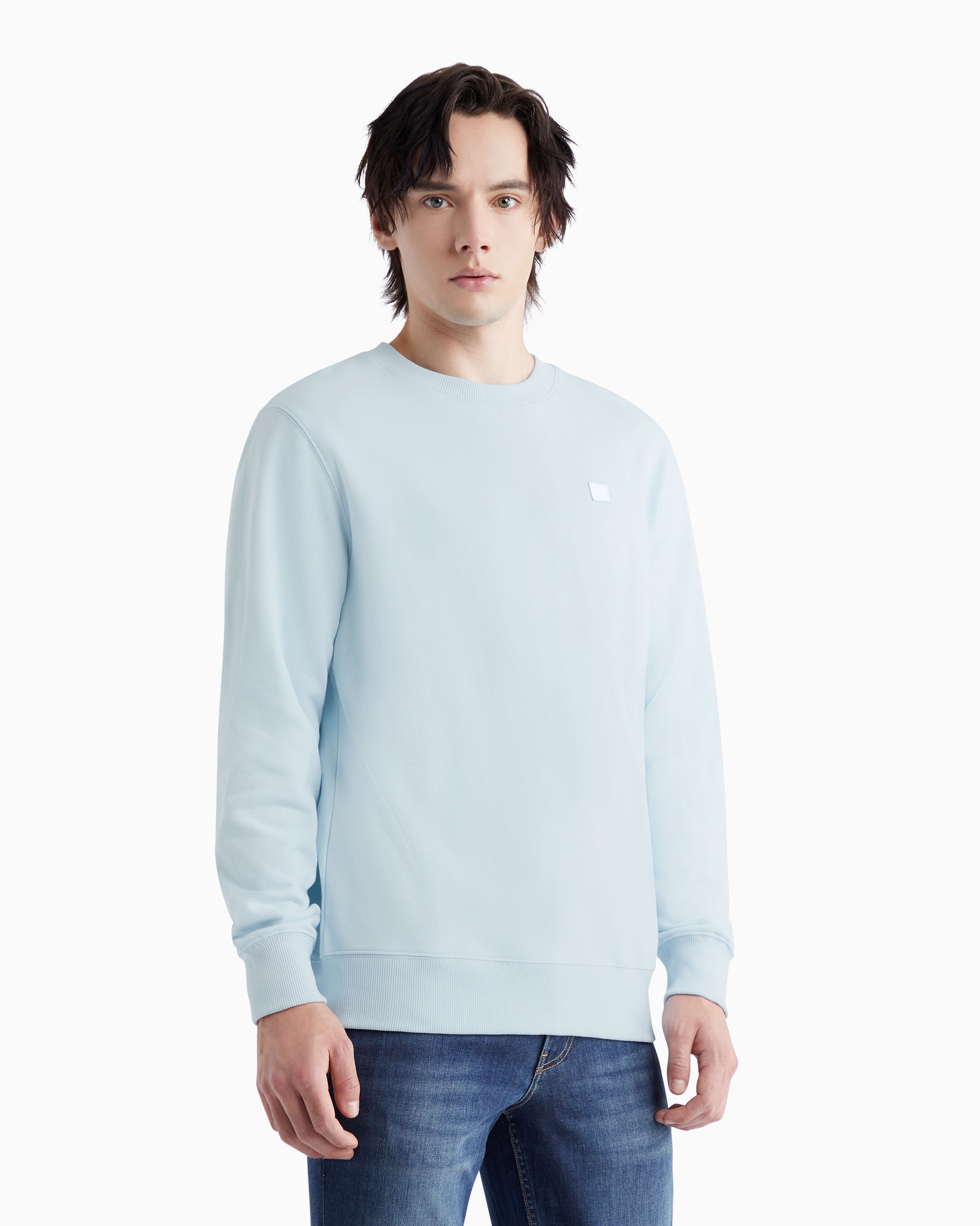 Calvin klein on sale logo sweatshirt mens