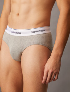 2 Pack Icon Cotton Stretch Hipster Briefs, Grey Heather / Black, hi-res