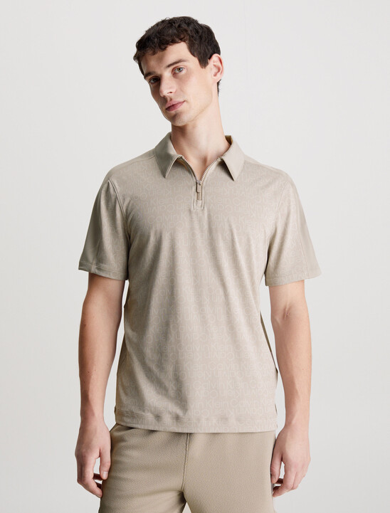 Logo Mesh Sport Polo