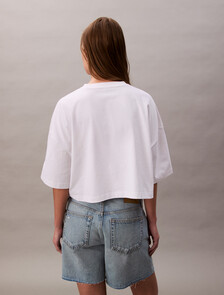 Jersey Cropped Boxy Tee, Brilliant White, hi-res