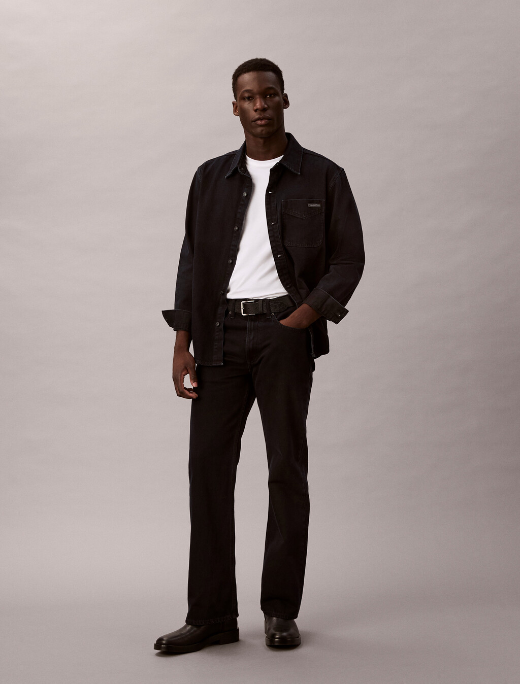 90's Denim Overshirt, BLUE BLACK STONE, hi-res