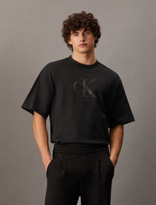 Monogram 標準版型 T 裇, Black, hi-res