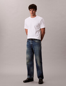 同色調 Monogram 圓領 T 恤, Bright White, hi-res