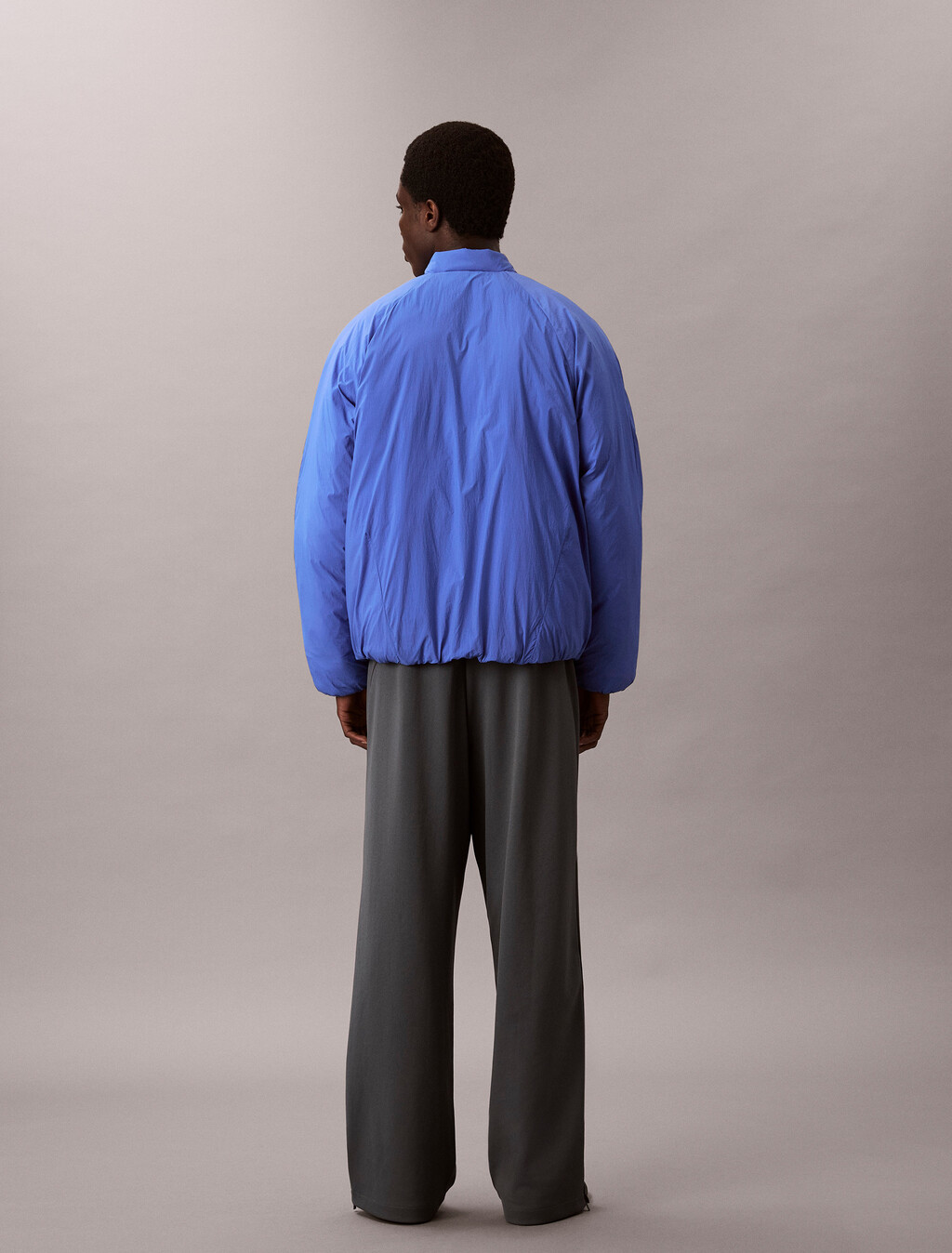 Nylon Bomber Jacket, Iris Bliss, hi-res