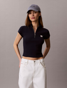 Monologo Patch Rib Zip Top, Dark Sapphire, hi-res