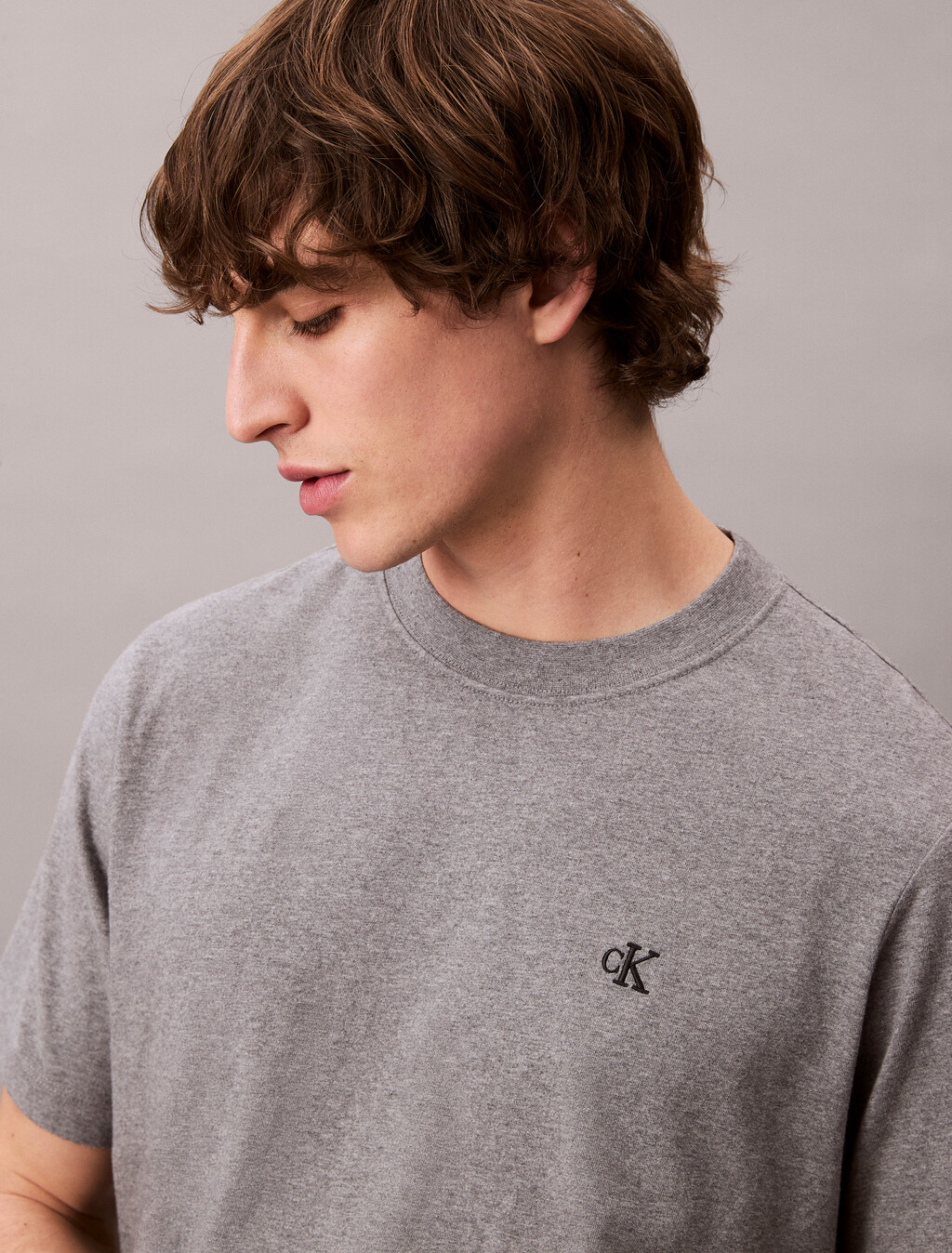 SS EASY MONOGRAM TEEMed Grey Htr, Med Grey Htr, hi-res