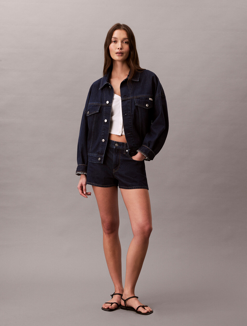 Relaxed Denim Jacket, TRUE INDIGO, hi-res