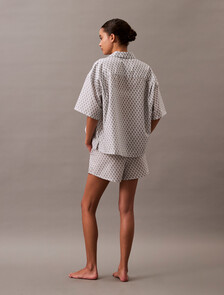 Logo Waistband Poplin Short, 18688 PLUSH MONOGRAM_6.98IN+ASH, hi-res