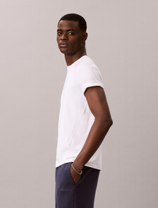 Minimal Logo Crewneck T-Shirt, Classic White, hi-res