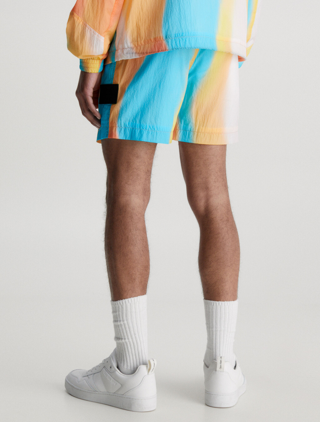 Recycled Nylon Multicolour Shorts, Gradient Shift, hi-res