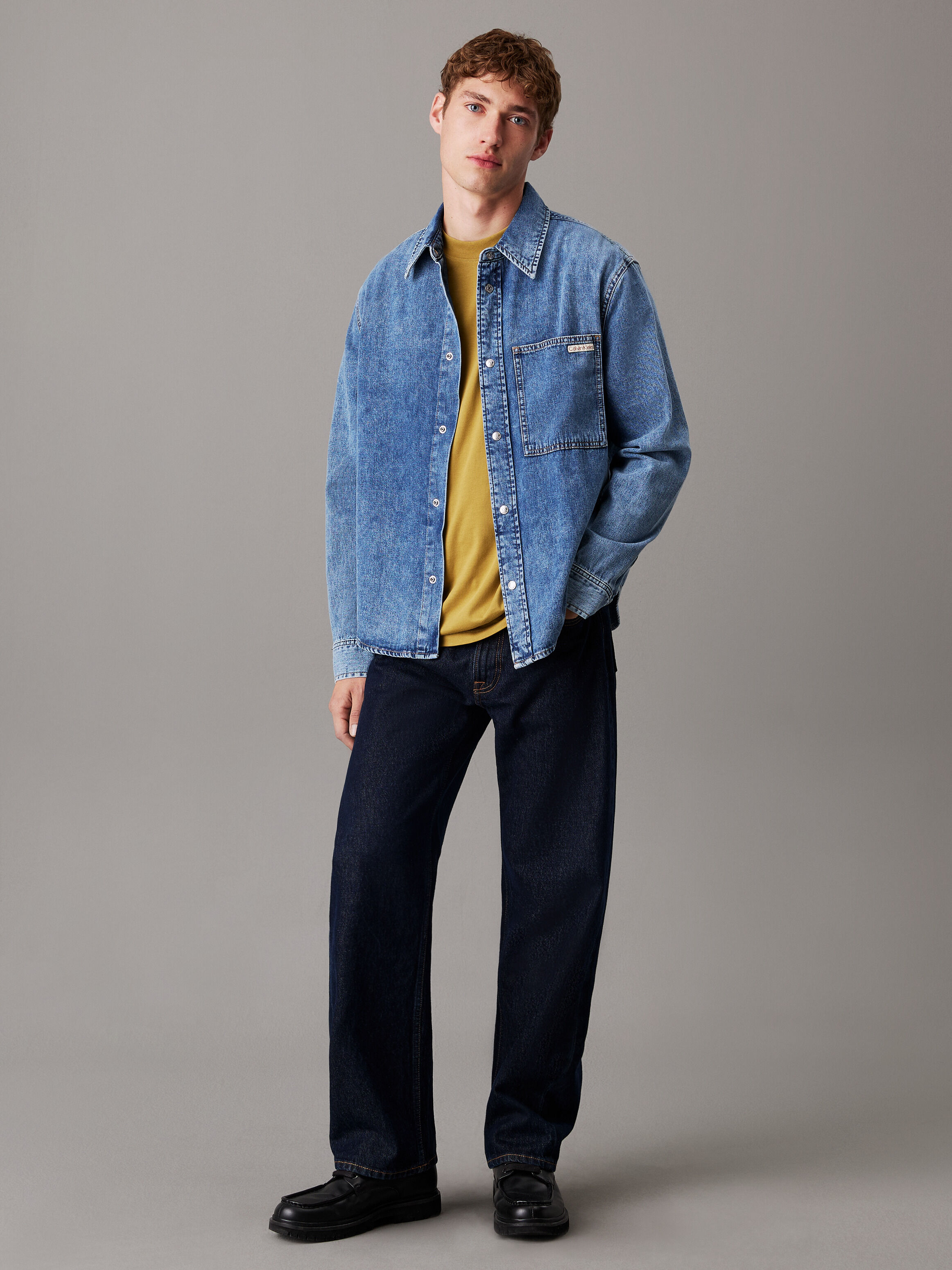Denim Shirt | blue | Calvin Klein Taiwan