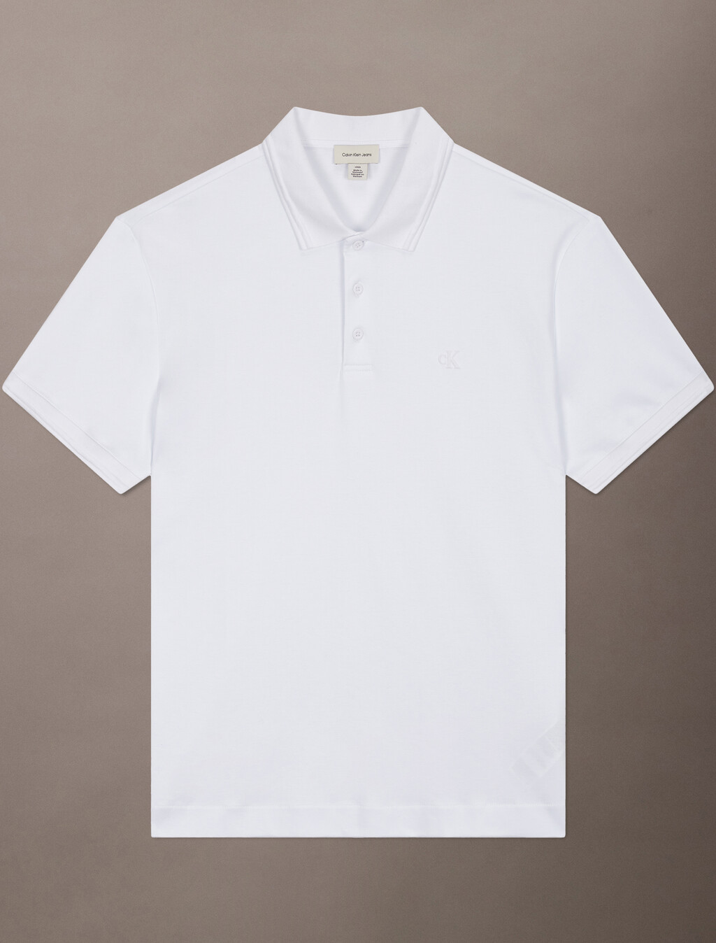 Monogram 壓花標誌飾邊 Polo 衫, Brilliant White, hi-res