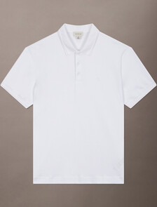 Monogram 壓花標誌飾邊 Polo 衫, Brilliant White, hi-res