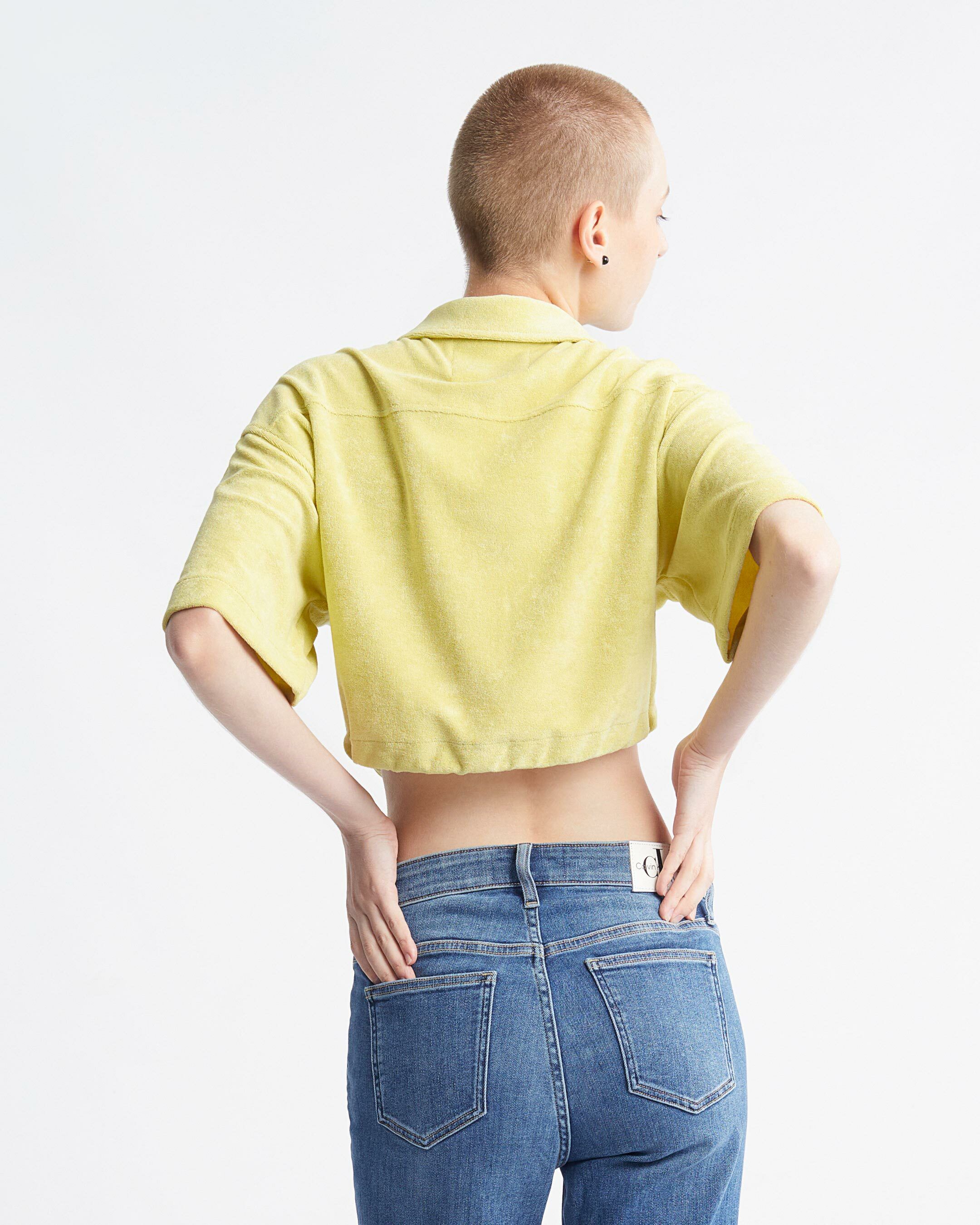 Calvin klein outlet yellow denim jacket