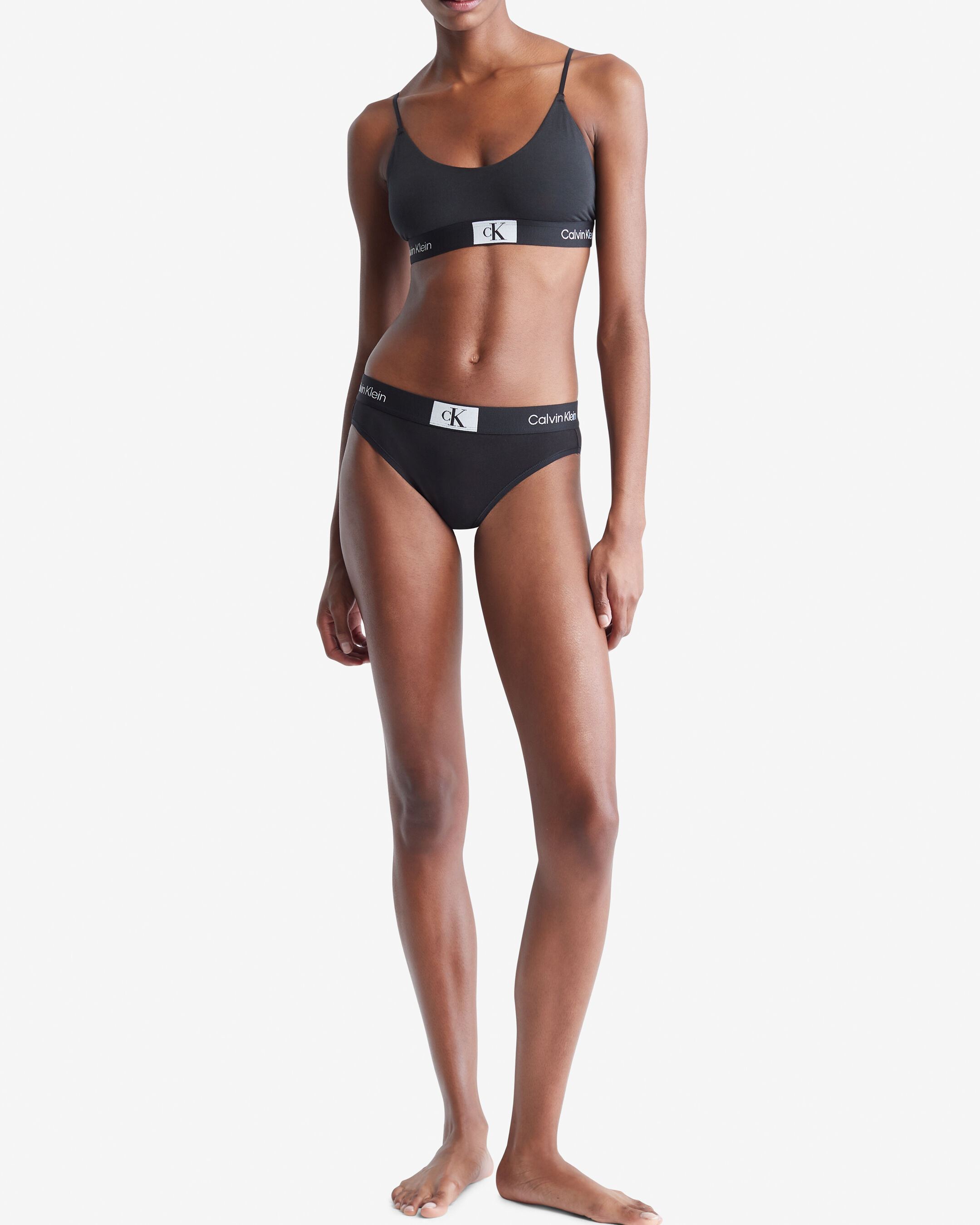 Calvin klein monogram bralette black new arrivals