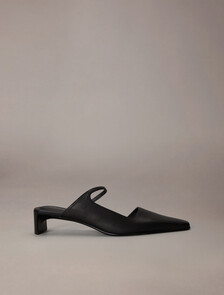 Set Back Heel Pump, Black, hi-res