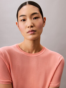 Fine Gauge Viscose Jumper, Powder Orange, hi-res