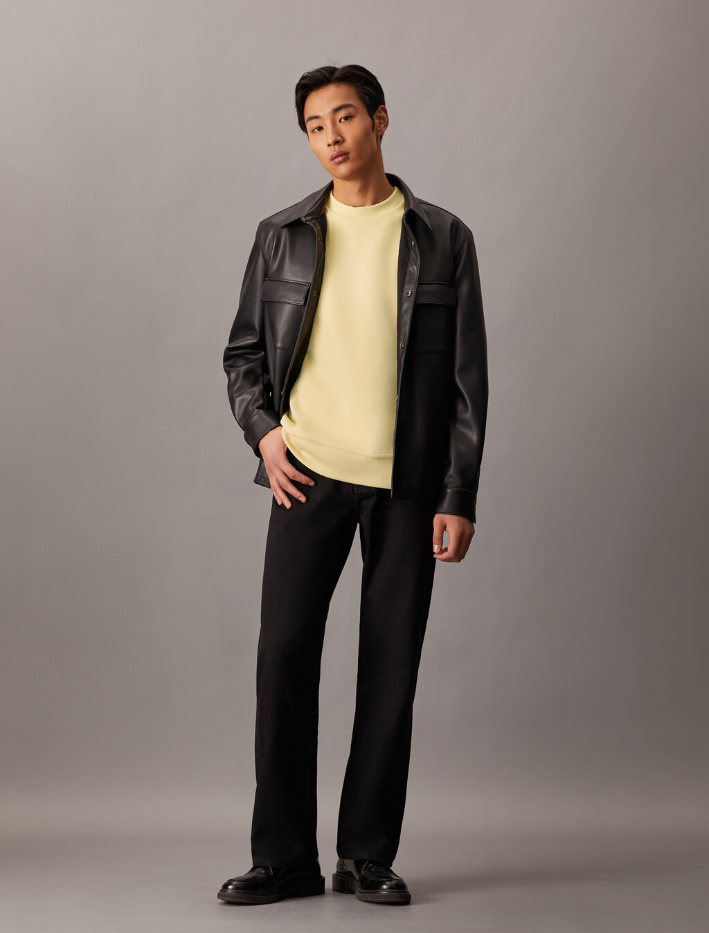 Combed Lightweight Interlock Cotton Sweatshirt, Reed Yellow, hi-res