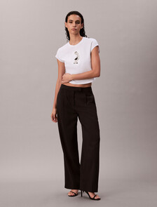 Kate Moss 圖案緊身 T 恤, Brilliant White, hi-res