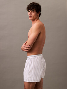 Cotton Poplin Traditional Boxers, STEADY STRIPE_GRISAILLE, hi-res